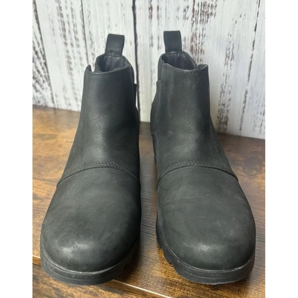 Sorel Emelie Chelsea Boot Women's 9‎ Black Leather NL2671-010 Waterproof